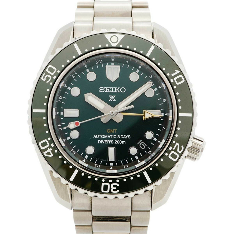 精工 Prospex SBEJ009 6R54-00D0 綠色錶盤男士腕錶-0