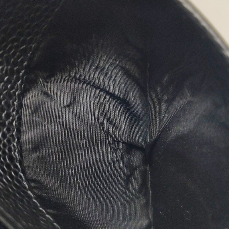 Chanel 牛皮純色雙C logo菱格絎縫卡包-8