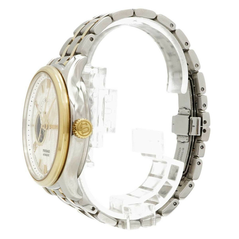 精工 Presage 日本花園系列 SARY238 4R39-00W0 金色錶盤男士腕錶-1