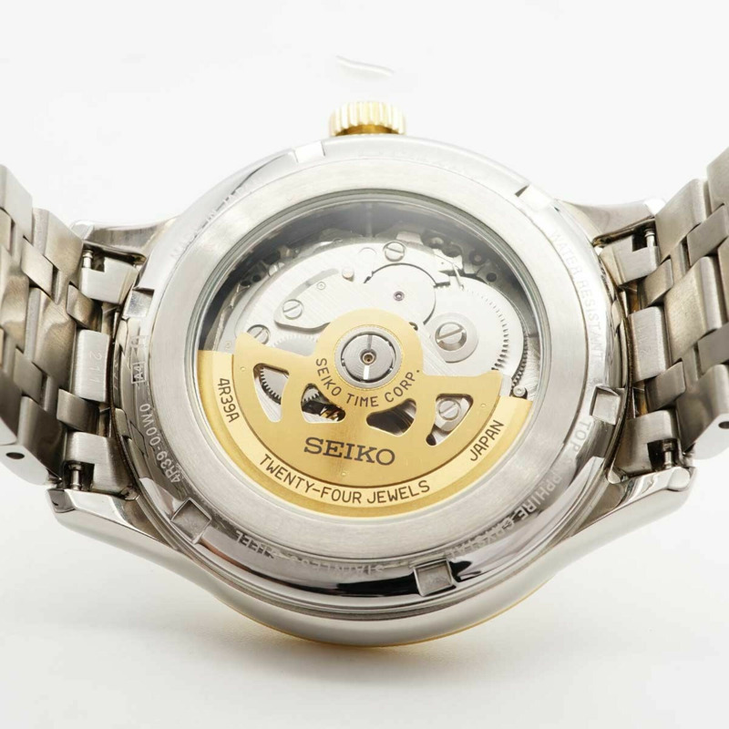 精工 Presage 日本花園系列 SARY238 4R39-00W0 金色錶盤男士腕錶-4