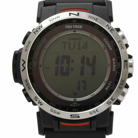 卡西歐 PRO TREK Climber 系列 PRW-35-1AJF 黑色樹脂/不鏽鋼男士數位手錶