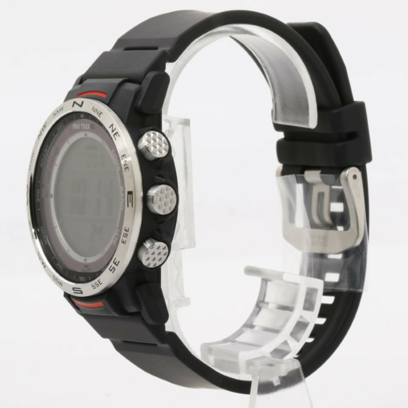 卡西歐 PRO TREK Climber 系列 PRW-35-1AJF 黑色樹脂/不鏽鋼男士數位手錶-1