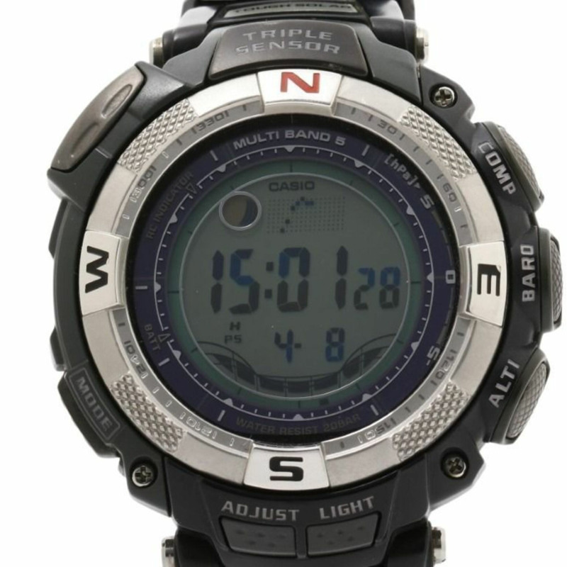 卡西歐 PRO TREK PRW-1500J-1JF 黑色樹脂/不鏽鋼男士數位手錶-0