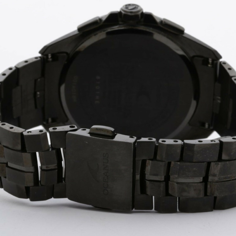 卡西歐 Oceanus Manta OCW-S3400B-1AJF 黑色鈦金屬男士模擬腕錶-4