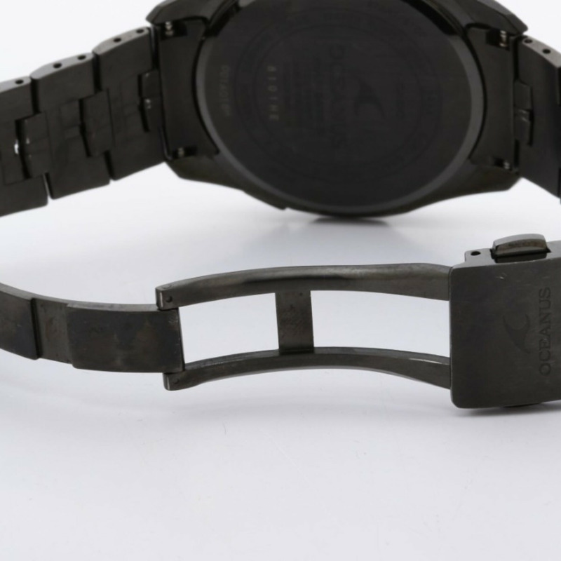 卡西歐 Oceanus Manta OCW-S3400B-1AJF 黑色鈦金屬男士模擬腕錶-5