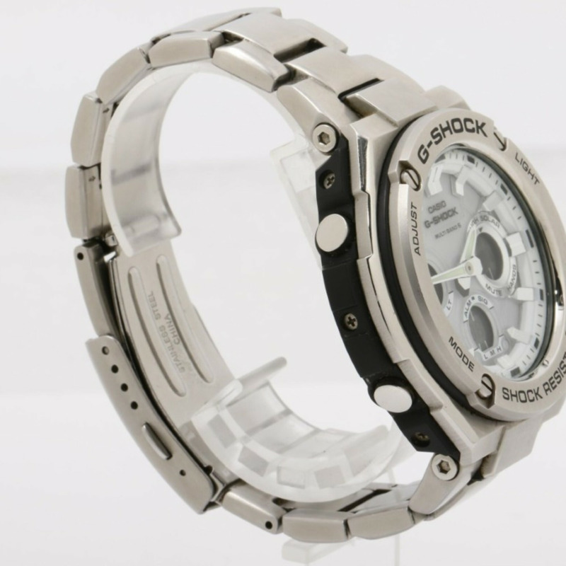 卡西歐 G-SHOCK G-STEEL GST-W100 系列 GST-W110D-7AJF 白色銀色樹脂/不鏽鋼男士手錶-2