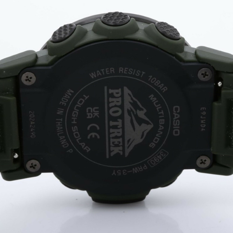 卡西歐 PRO TREK Climber 系列 PRW-35Y-3BJF 黑色卡其色樹脂/不鏽鋼男士數位手錶-3
