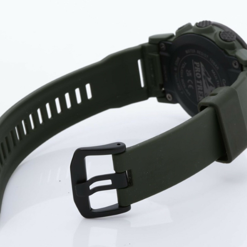 卡西歐 PRO TREK Climber 系列 PRW-35Y-3BJF 黑色卡其色樹脂/不鏽鋼男士數位手錶-4