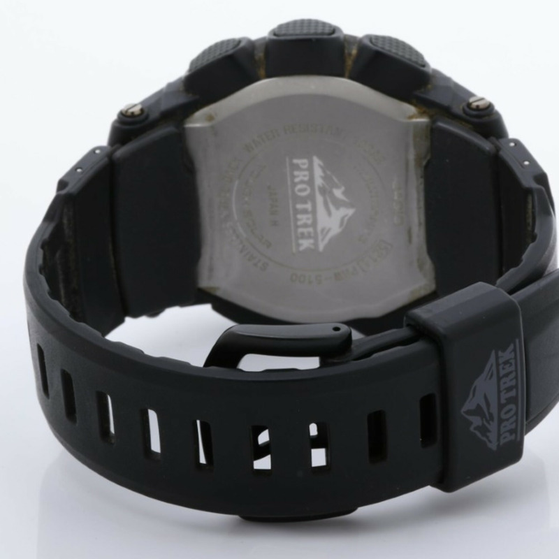 卡西歐 PRO TREK PRW-5100 黑色樹脂/不鏽鋼男士手錶-4