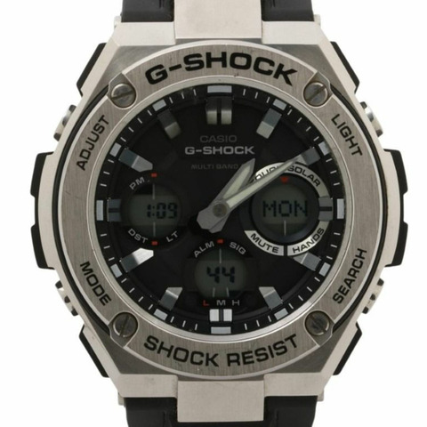 卡西歐 G-SHOCK G-STEEL GST-W100 系列 GST-W110-1AJF 黑色樹脂/不鏽鋼男士手錶