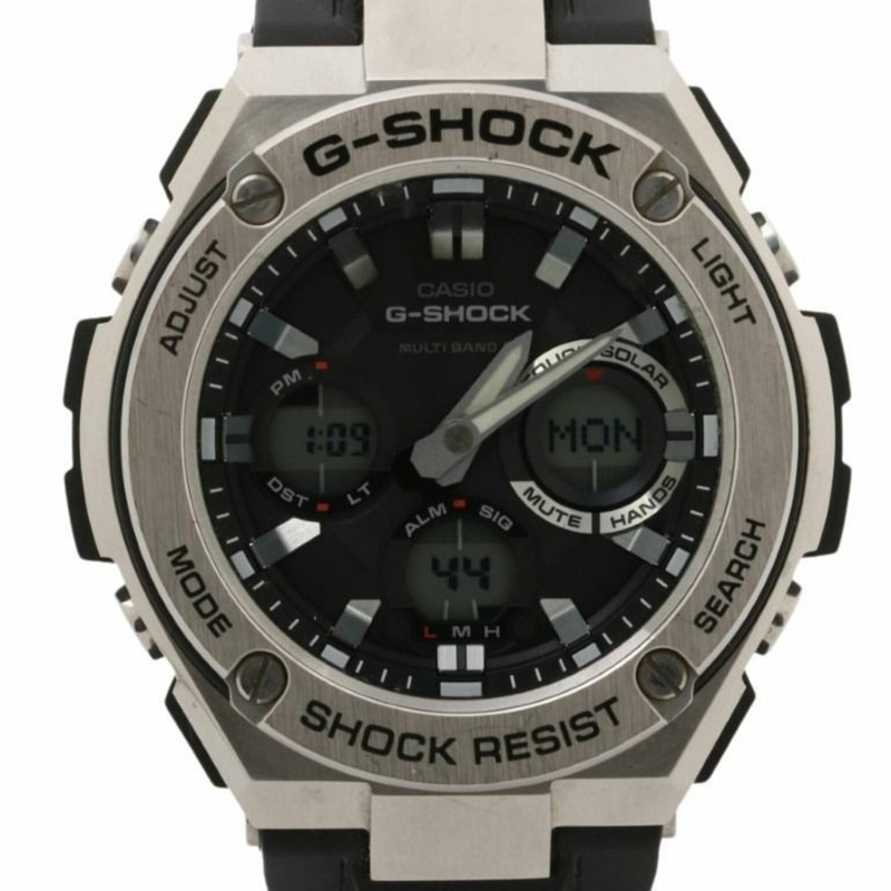 卡西歐 G-SHOCK G-STEEL GST-W100 系列 GST-W110-1AJF 黑色樹脂/不鏽鋼男士手錶-0