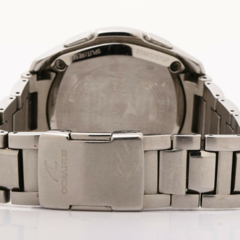 卡西歐 Oceanus OCW-T600-1AJF 黑色銀色鈦金屬男士模擬腕錶-4