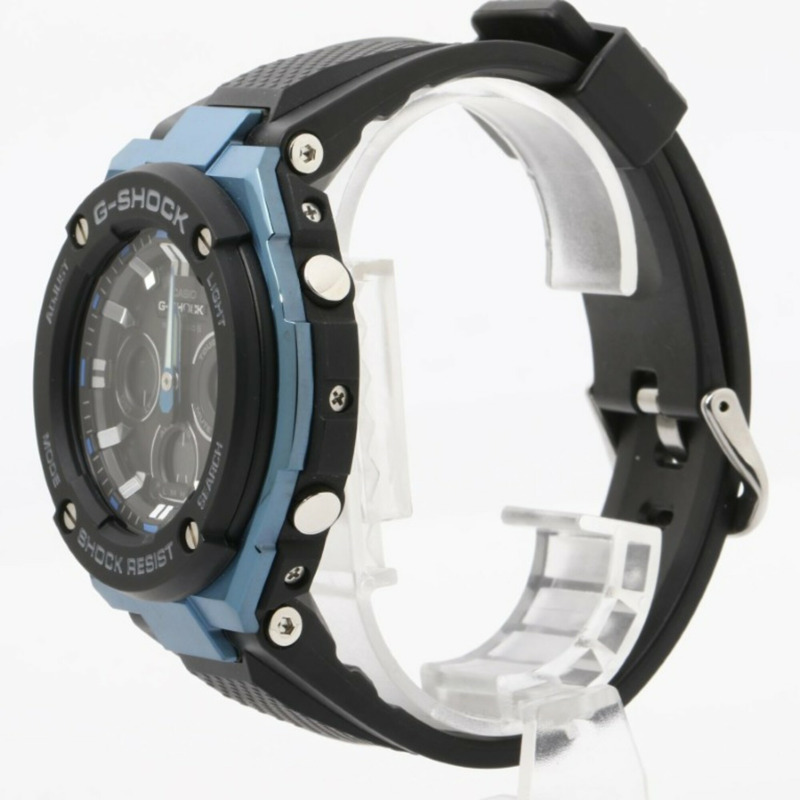 卡西歐 G-SHOCK G-STEEL 中型系列 GST-W300G-1A2JF 黑色樹脂/不銹鋼男士手錶-1
