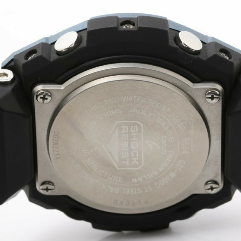 卡西歐 G-SHOCK G-STEEL 中型系列 GST-W300G-1A2JF 黑色樹脂/不銹鋼男士手錶-3