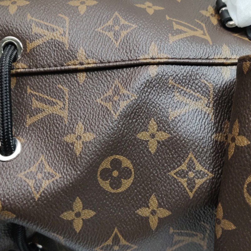 Louis Vuitton (LV) Christopher中型牛皮Monogram印花垂蓋雙肩包晶片款-14