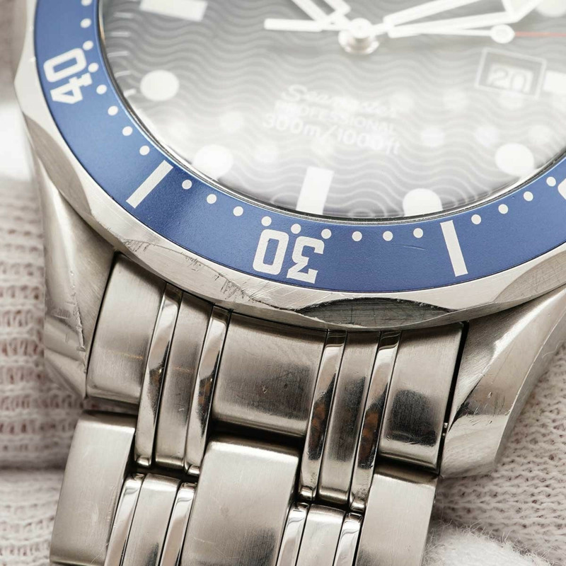 歐米茄海馬系列 2541.80 海軍藍錶盤男士腕錶-6