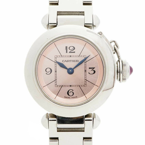 卡地亞 Miss Pasha W3140008 粉紅錶盤小姐腕錶