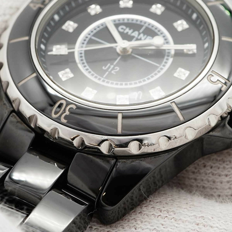 香奈兒 J12 H1625 黑色錶盤小姐腕錶-6