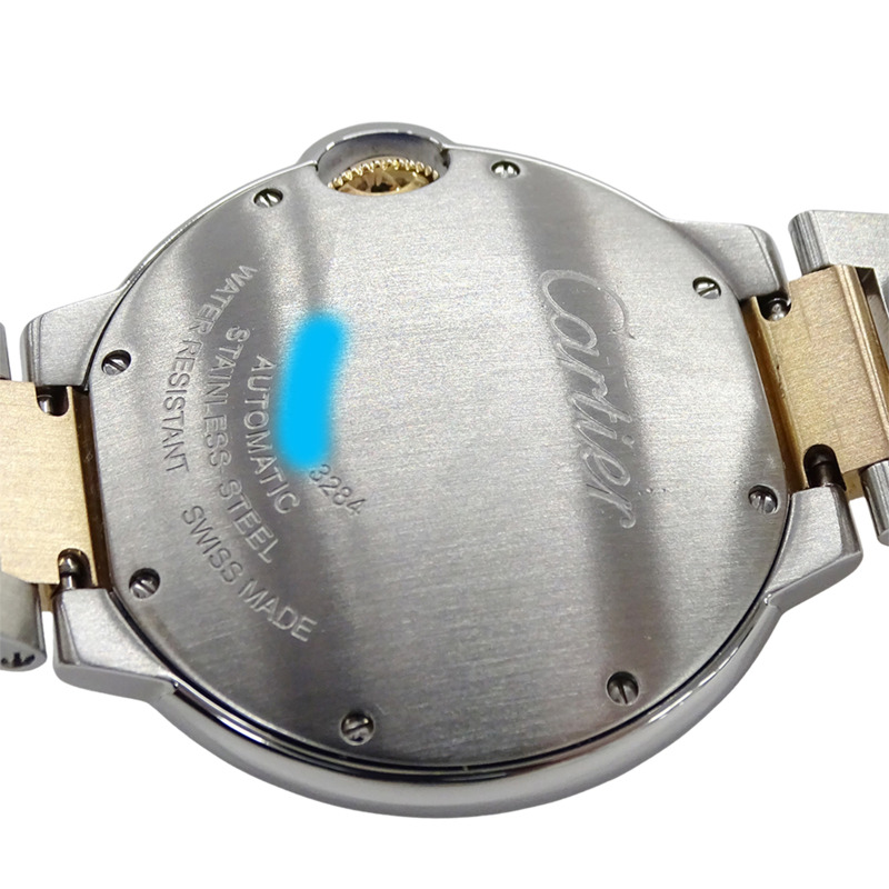 卡地亞 Ballon Bleu 男孩自動腕錶，鑲嵌 11 顆鑽石，不鏽鋼 (SS) 和玫瑰金 (PG)，型號 WE902031。-5