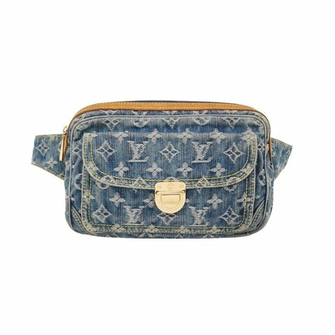 Louis Vuitton (LV) 帆布植鞣革老花腰包胸包