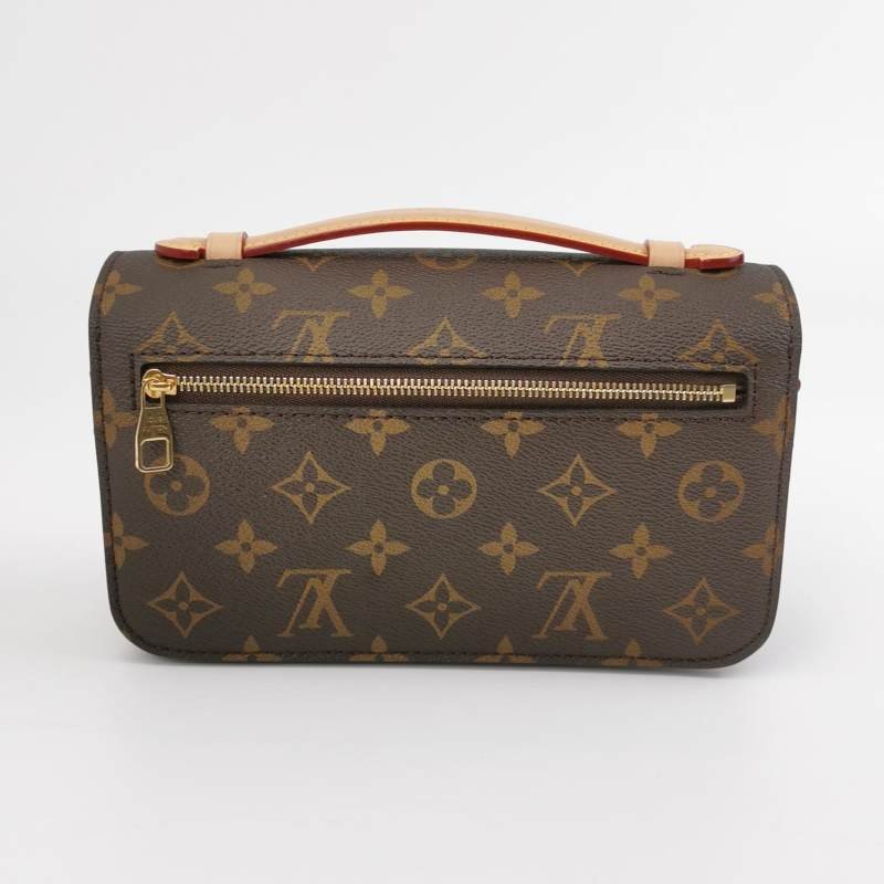 Louis Vuitton (LV) Pochette Metis East West植鞣革老花斜背包單肩包晶片款-4