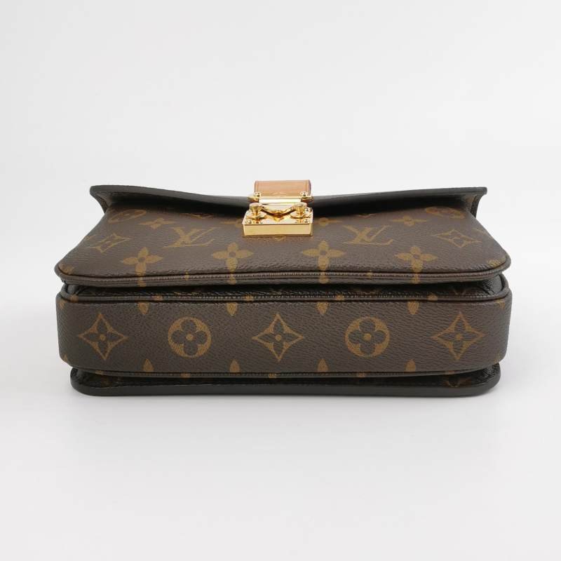 Louis Vuitton (LV) Pochette Metis East West植鞣革老花斜背包單肩包晶片款-5