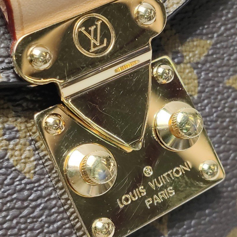 Louis Vuitton (LV) Pochette Metis East West植鞣革老花斜背包單肩包晶片款-10