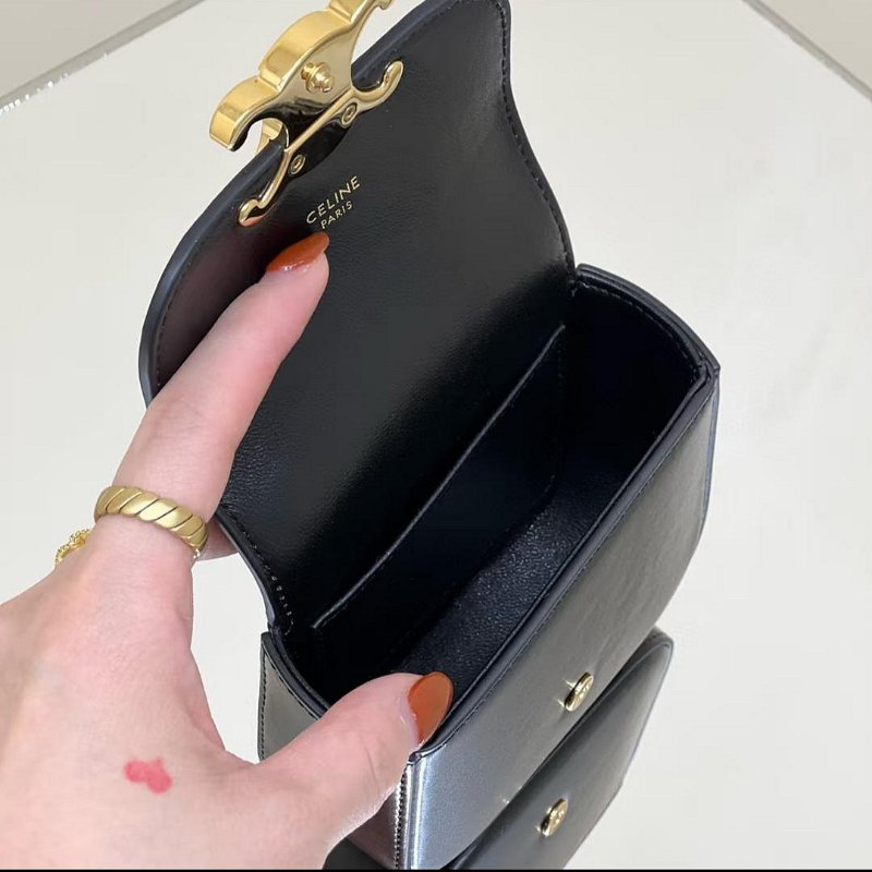 💎Han's house精品服飾💎CELINE 凱旋門 小牛皮 腰包 側背包 原價53000-5