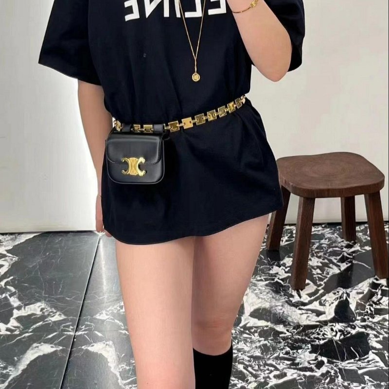 💎Han's house精品服飾💎CELINE 凱旋門 小牛皮 腰包 側背包 原價53000-9