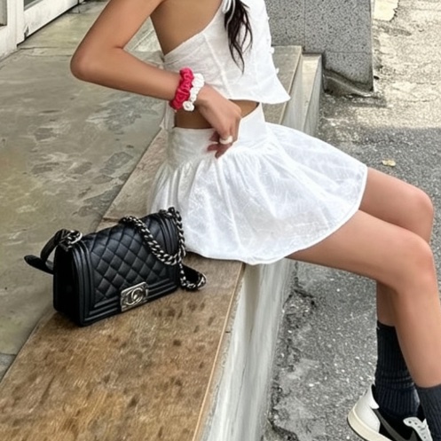 CHANEL香奈兒Leboy20小號閒置復古黑銀扣包況啵好🪿🪿-1