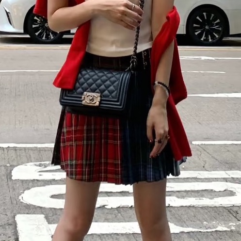 CHANEL香奈兒Leboy20小號閒置復古黑銀扣包況啵好🪿🪿-5