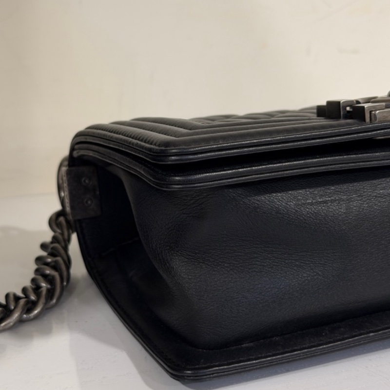 CHANEL香奈兒Leboy20小號閒置復古黑銀扣包況啵好🪿🪿-20