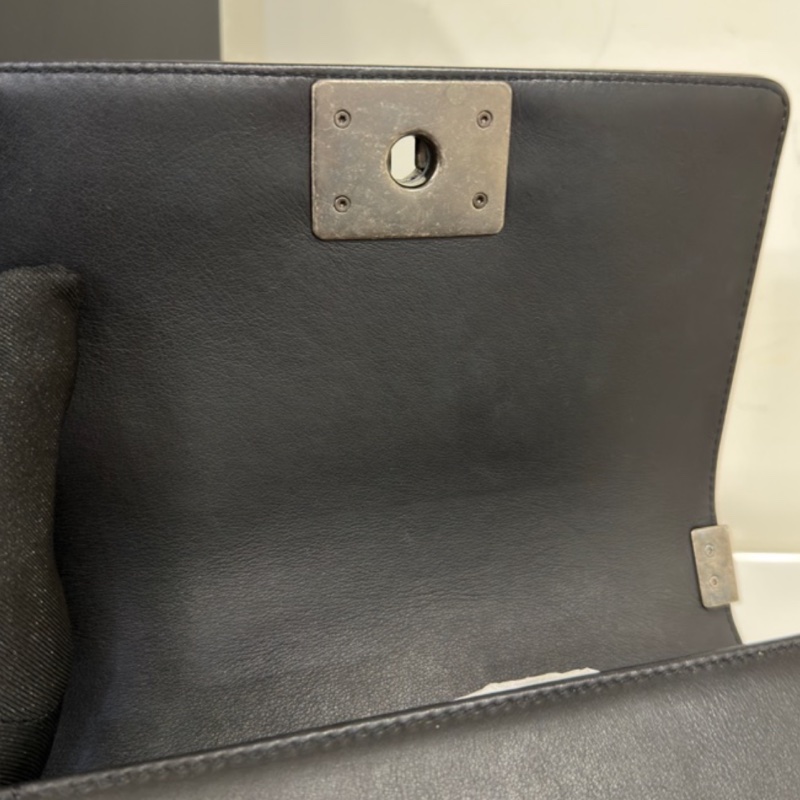 CHANEL香奈兒Leboy20小號閒置復古黑銀扣包況啵好🪿🪿-22