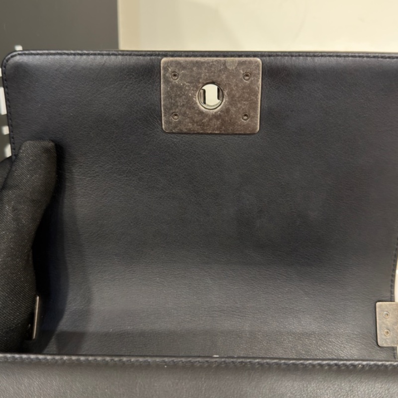 CHANEL香奈兒Leboy20小號閒置復古黑銀扣包況啵好🪿🪿-23