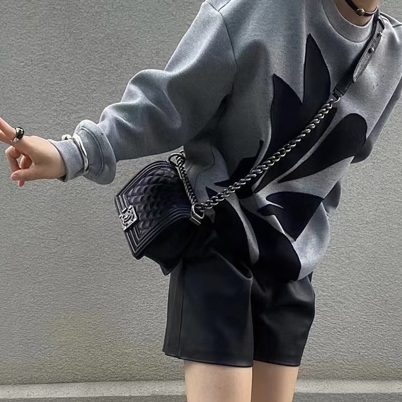 CHANEL香奈兒Leboy20小號閒置復古黑銀扣包況啵好🪿🪿-26