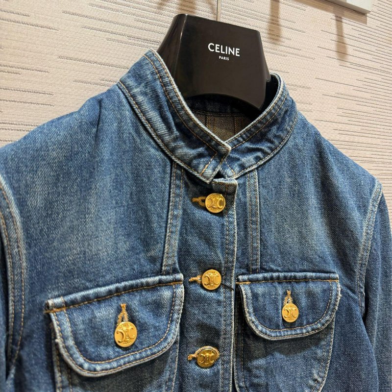 💎Han's house精品服飾💎celine 凱旋門 牛仔 外套 現貨 XS 原價75000-3
