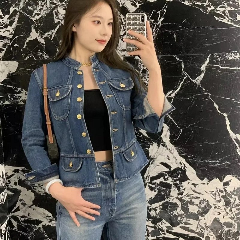 💎Han's house精品服飾💎celine 凱旋門 牛仔 外套 現貨 XS 原價75000-5