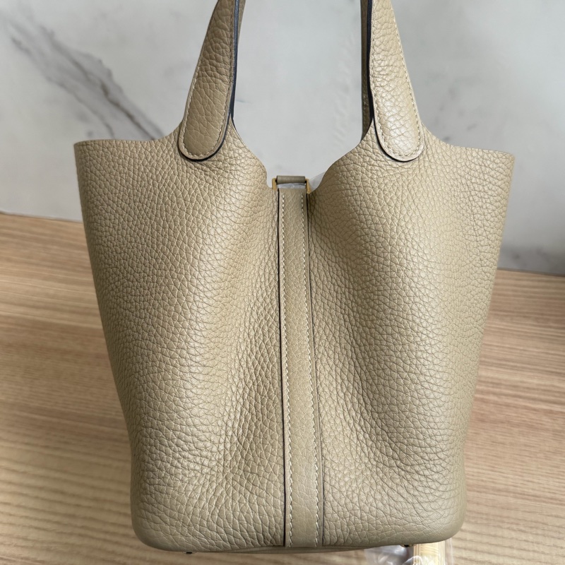 愛馬仕 Picotin18 風衣灰菜籃子-2