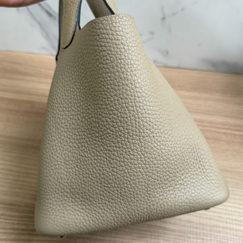 愛馬仕 Picotin18 風衣灰菜籃子-3