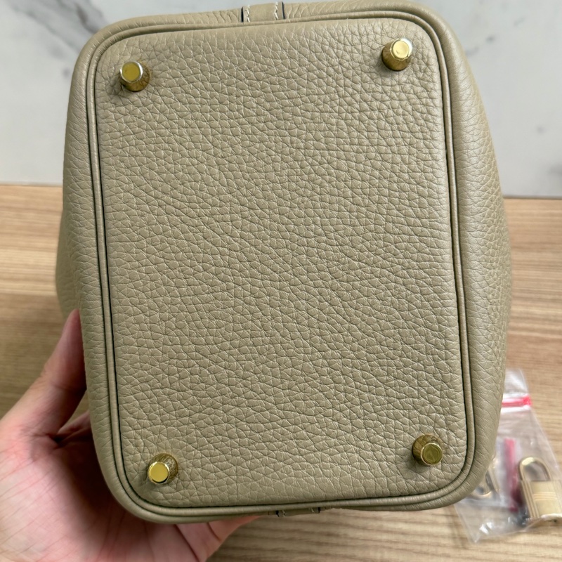 愛馬仕 Picotin18 風衣灰菜籃子-8