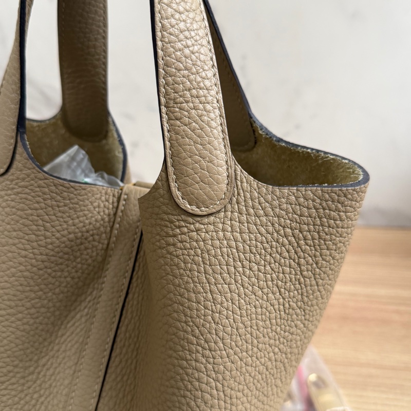 愛馬仕 Picotin18 風衣灰菜籃子-13