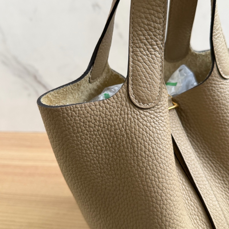 愛馬仕 Picotin18 風衣灰菜籃子-15