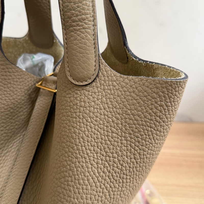 愛馬仕 Picotin18 風衣灰菜籃子-16