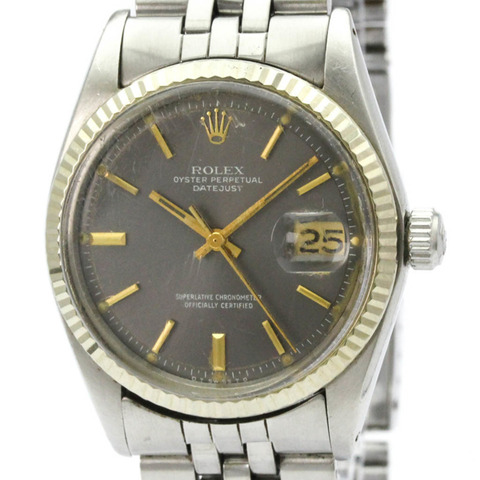 勞力士 Datejust 1601 白金精鋼自動男士腕錶（復古款）