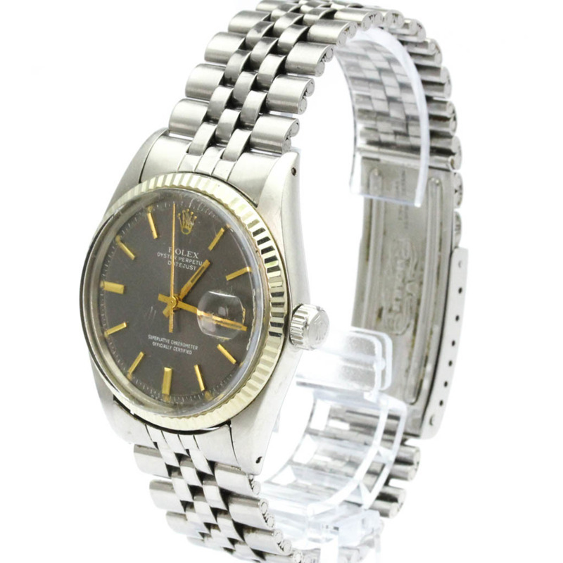 勞力士 Datejust 1601 白金精鋼自動男士腕錶（復古款）-1