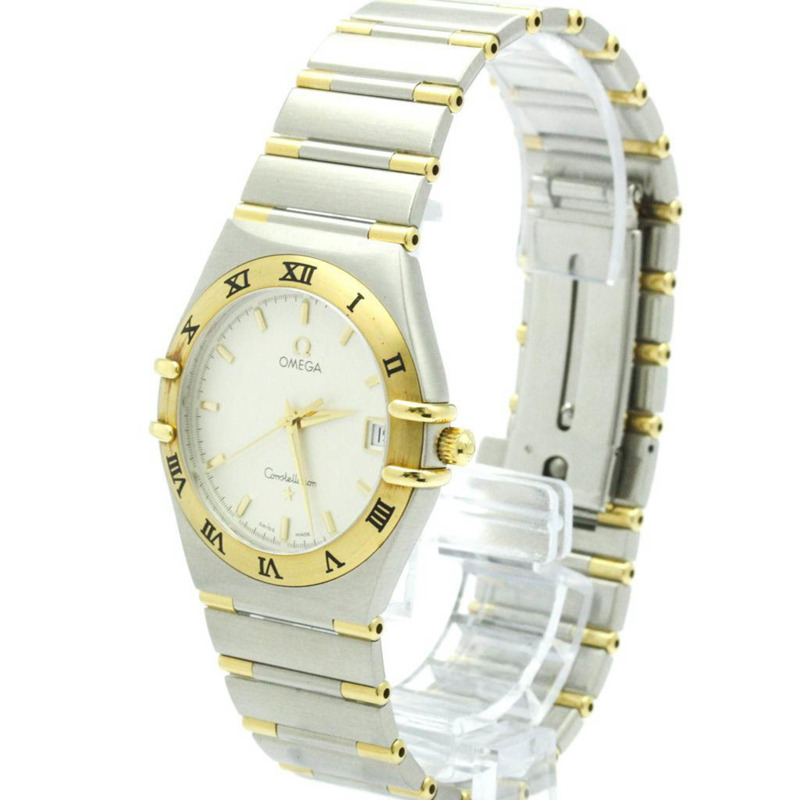 歐米茄星座系列18K金精鋼石英男士腕錶1312.30拋光款-1