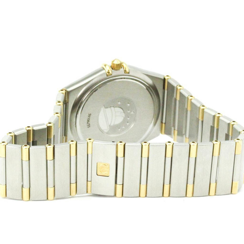 歐米茄星座系列18K金精鋼石英男士腕錶1312.30拋光款-4