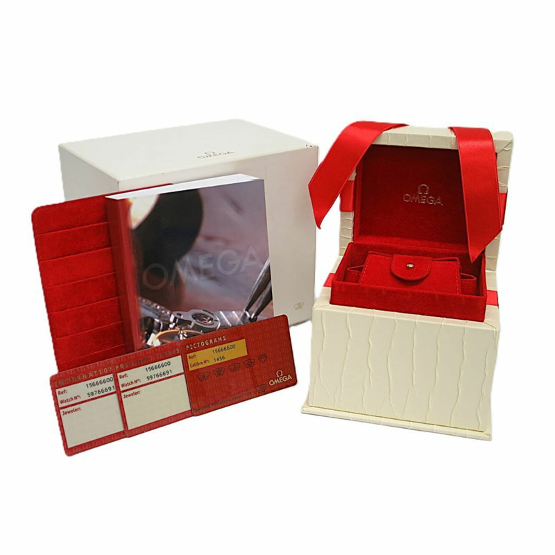 歐米茄星座系列 My Choice 鑽石粉紅珍珠貝母腕錶 1566.66 拋光款-5