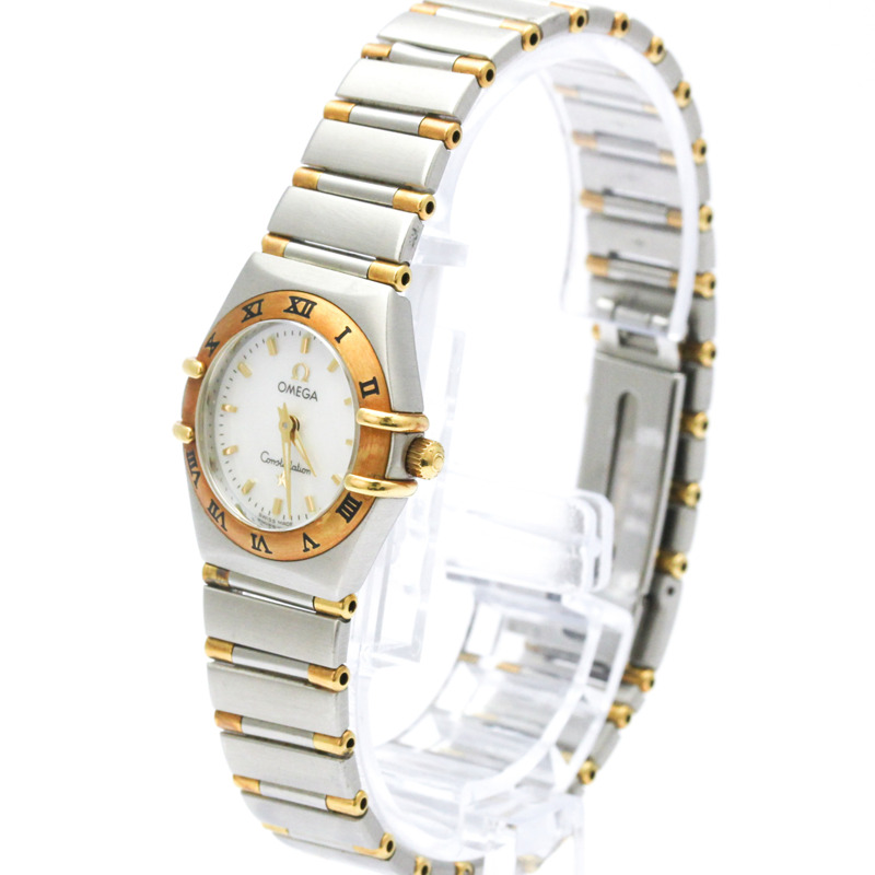 歐米茄星座系列珍珠母貝18K金精鋼女錶1362.70拋光款-1