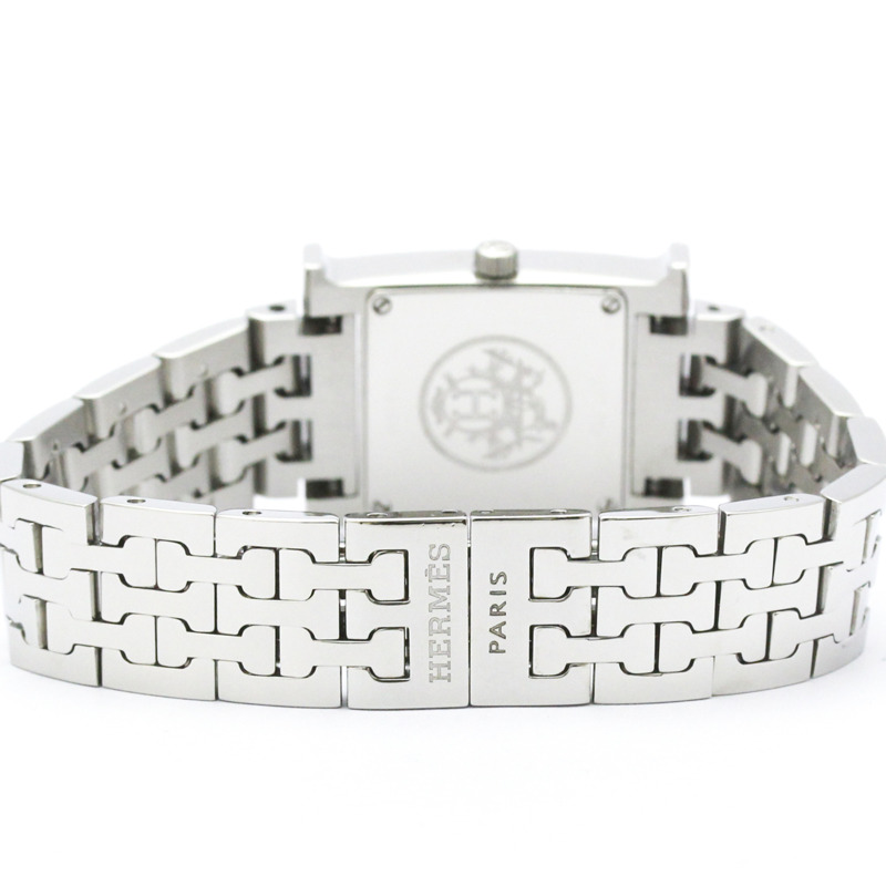 愛馬仕 H 系列女士腕錶，鑲鑽粉紅色珍珠母貝錶盤，型號 HH1.210，拋光處理-4